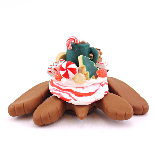 Gingerbread Christmas Dessert Turtle - Polymer Clay Animals Christmas Collection