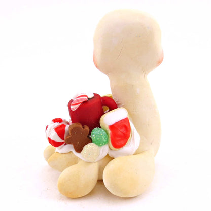 Sugar Cookie Christmas Dessert Nessie - Polymer Clay Animals Christmas Collection