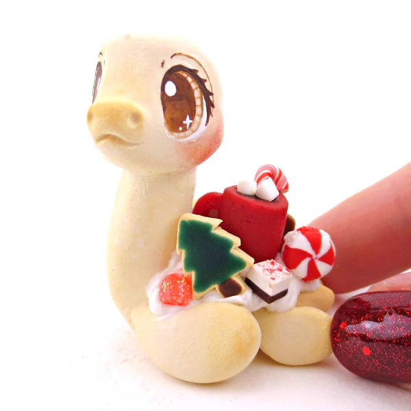 Sugar Cookie Christmas Dessert Nessie - Polymer Clay Animals Christmas Collection