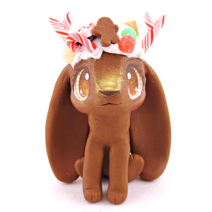 Gingerbread Christmas Dessert Jackalope - Polymer Clay Animals Christmas Collection