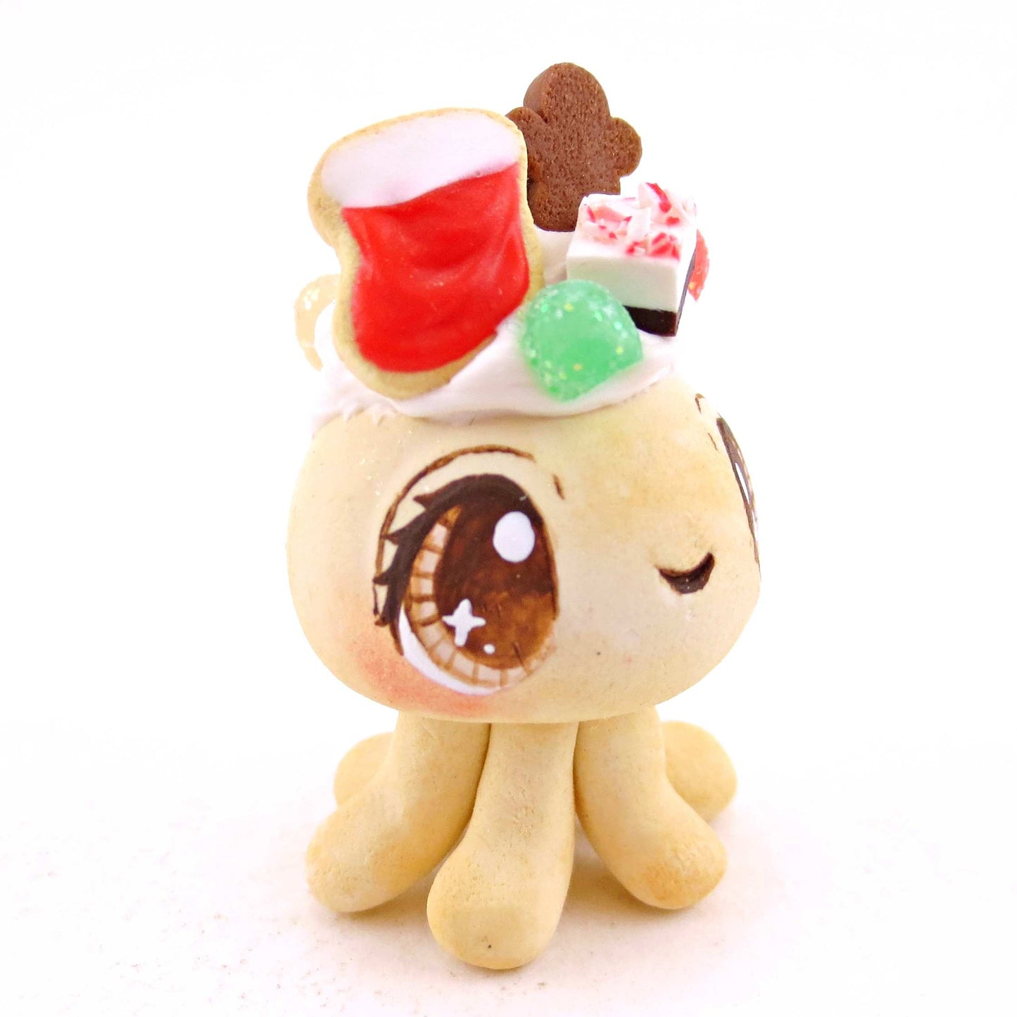 Sugar Cookie Christmas Dessert Jellyfish - Polymer Clay Animals Christmas Collection