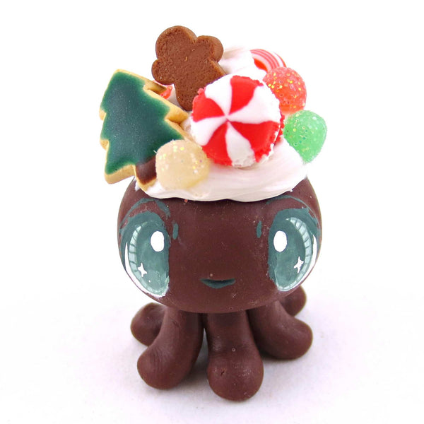 Chocolate Christmas Dessert Jellyfish - Polymer Clay Animals Christmas Collection