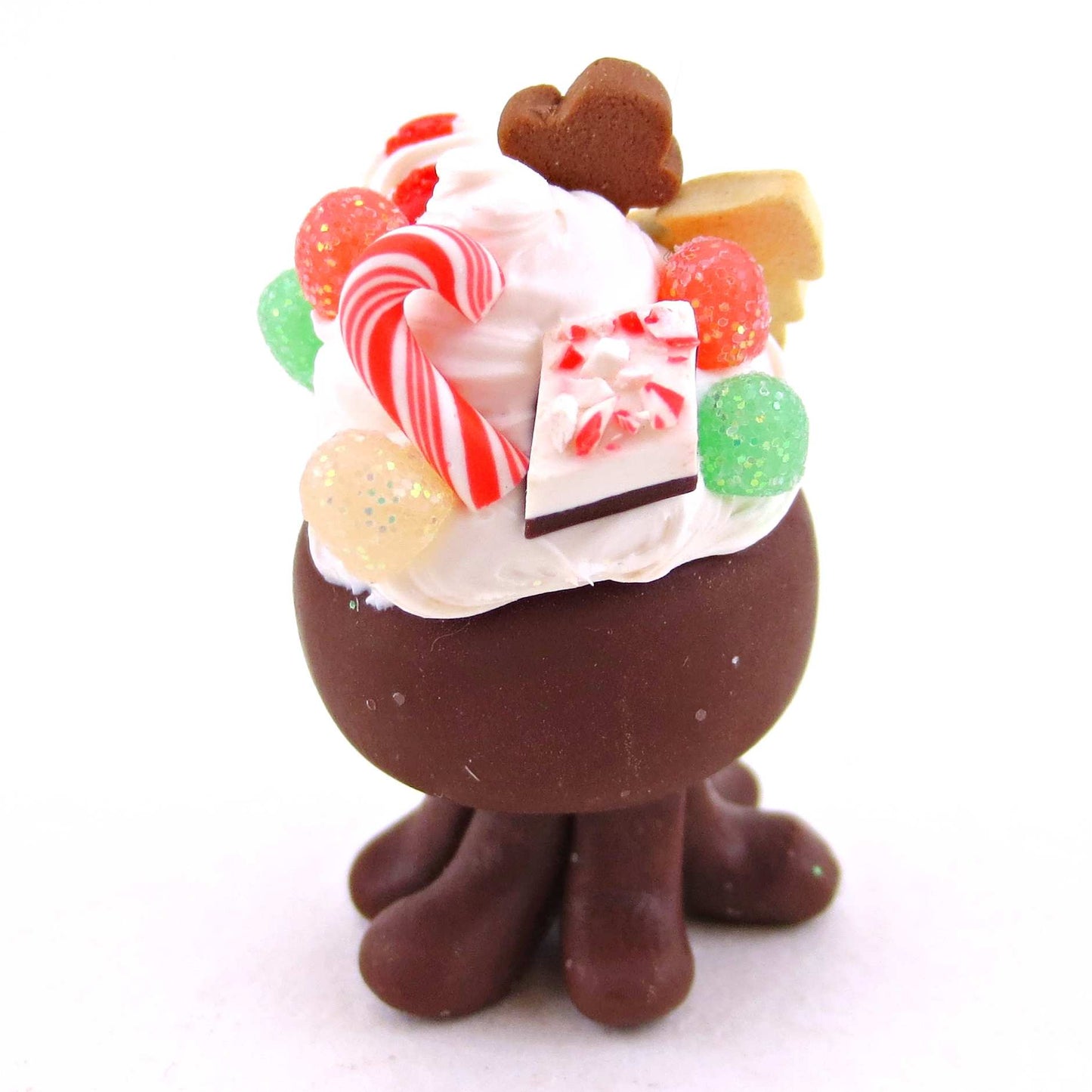 Chocolate Christmas Dessert Jellyfish - Polymer Clay Animals Christmas Collection