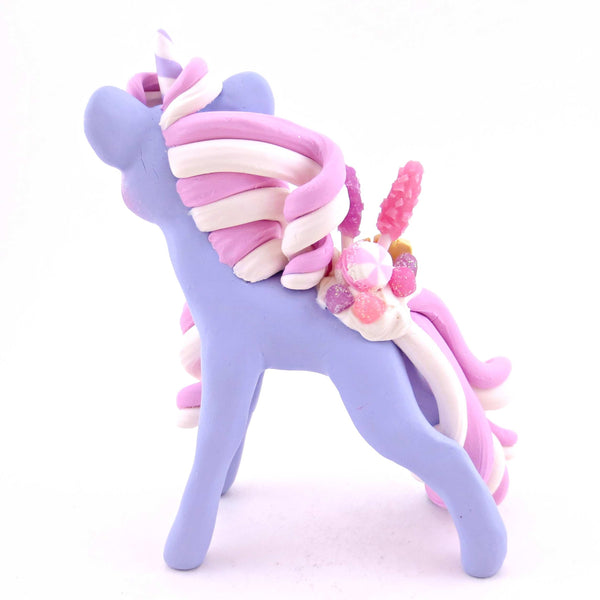 Sugar Plum Dessert Unicorn Figurine - Polymer Clay Animals Christmas Collection