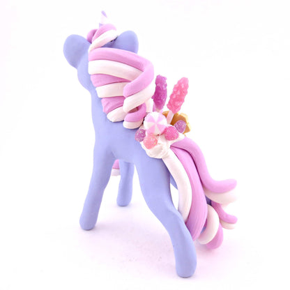 Sugar Plum Dessert Unicorn Figurine - Polymer Clay Animals Christmas Collection