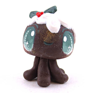 Christmas Pudding Jellyfish Figurine 2 - Polymer Clay Animals Christmas Collection