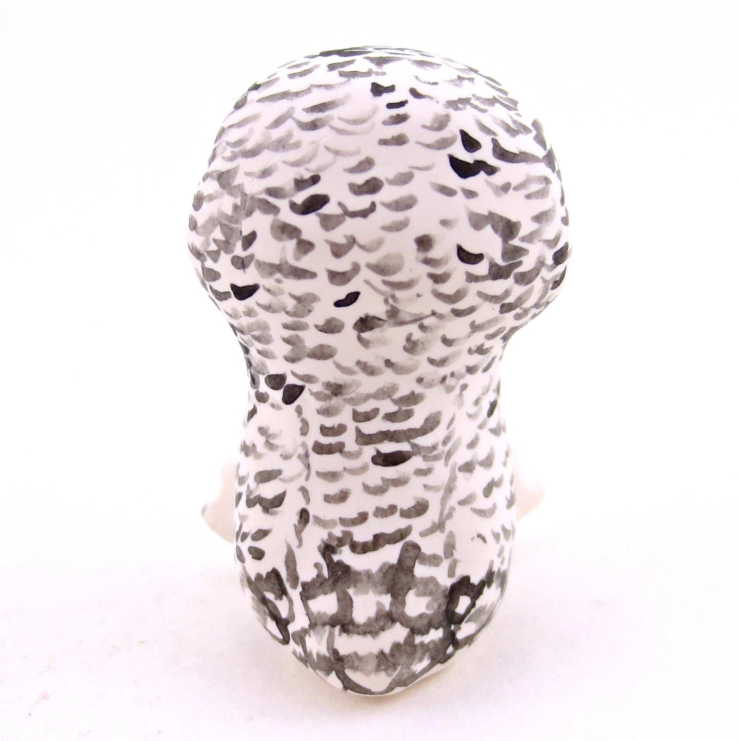 Snowy Owl Figurine - Polymer Clay Animals Winter Collection