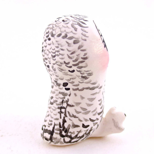 Snowy Owl Figurine 2 - Polymer Clay Animals Winter Collection