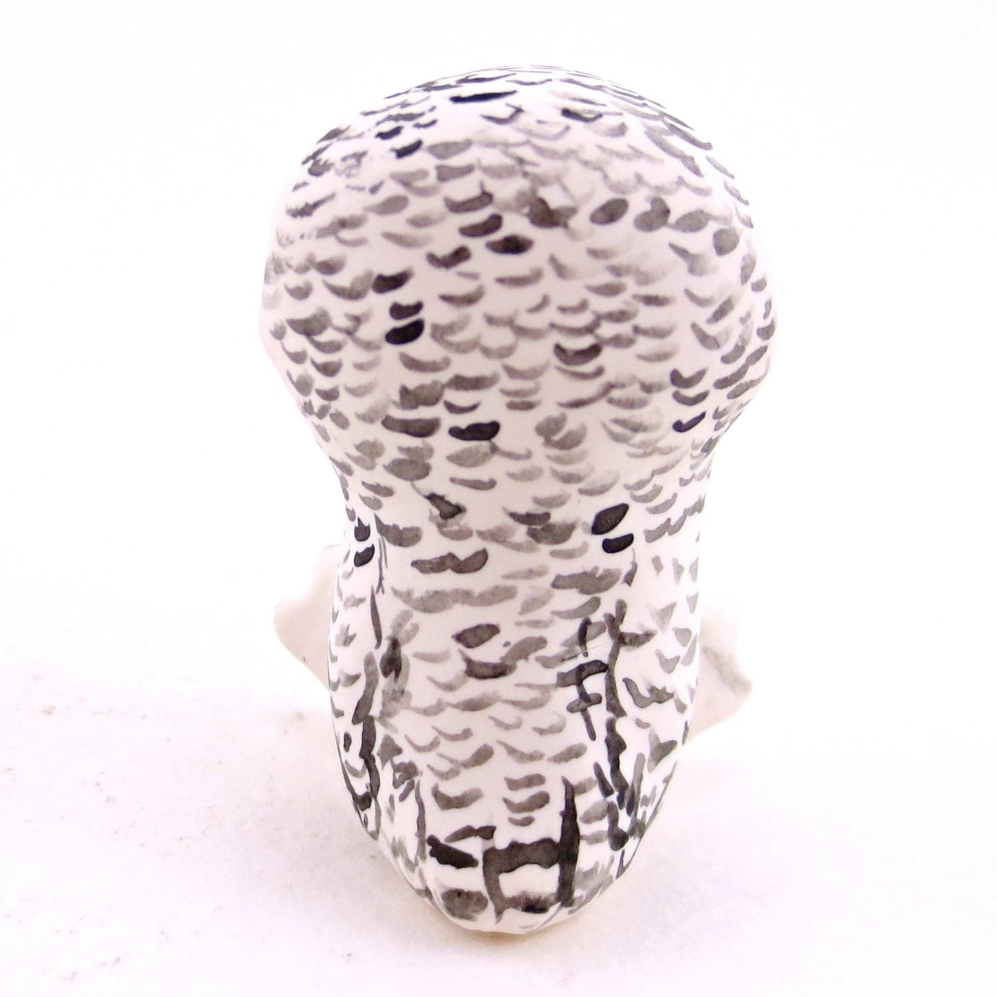 Snowy Owl Figurine 2 - Polymer Clay Animals Winter Collection