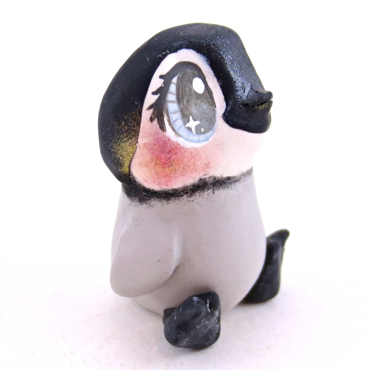 Blue-Eyed Penguin Figurine - Polymer Clay Animals Christmas Collection