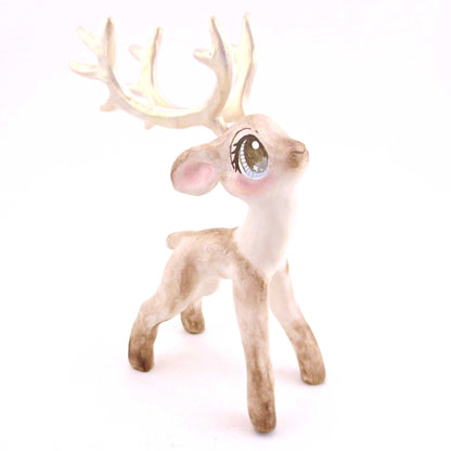 Vixen the Big-Antlered Reindeer Figurine - Polymer Clay Animals Christmas Collection