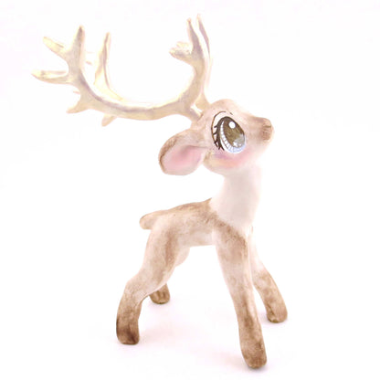 Vixen the Big-Antlered Reindeer Figurine - Polymer Clay Animals Christmas Collection