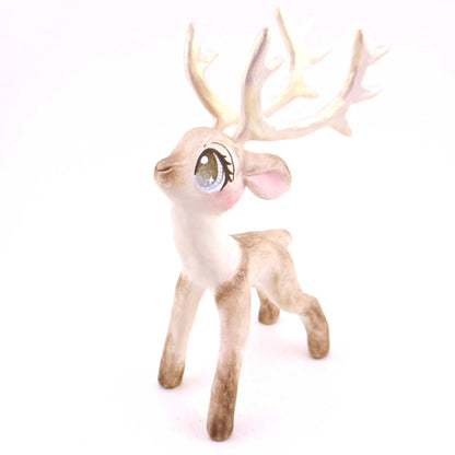 Vixen the Big-Antlered Reindeer Figurine - Polymer Clay Animals Christmas Collection