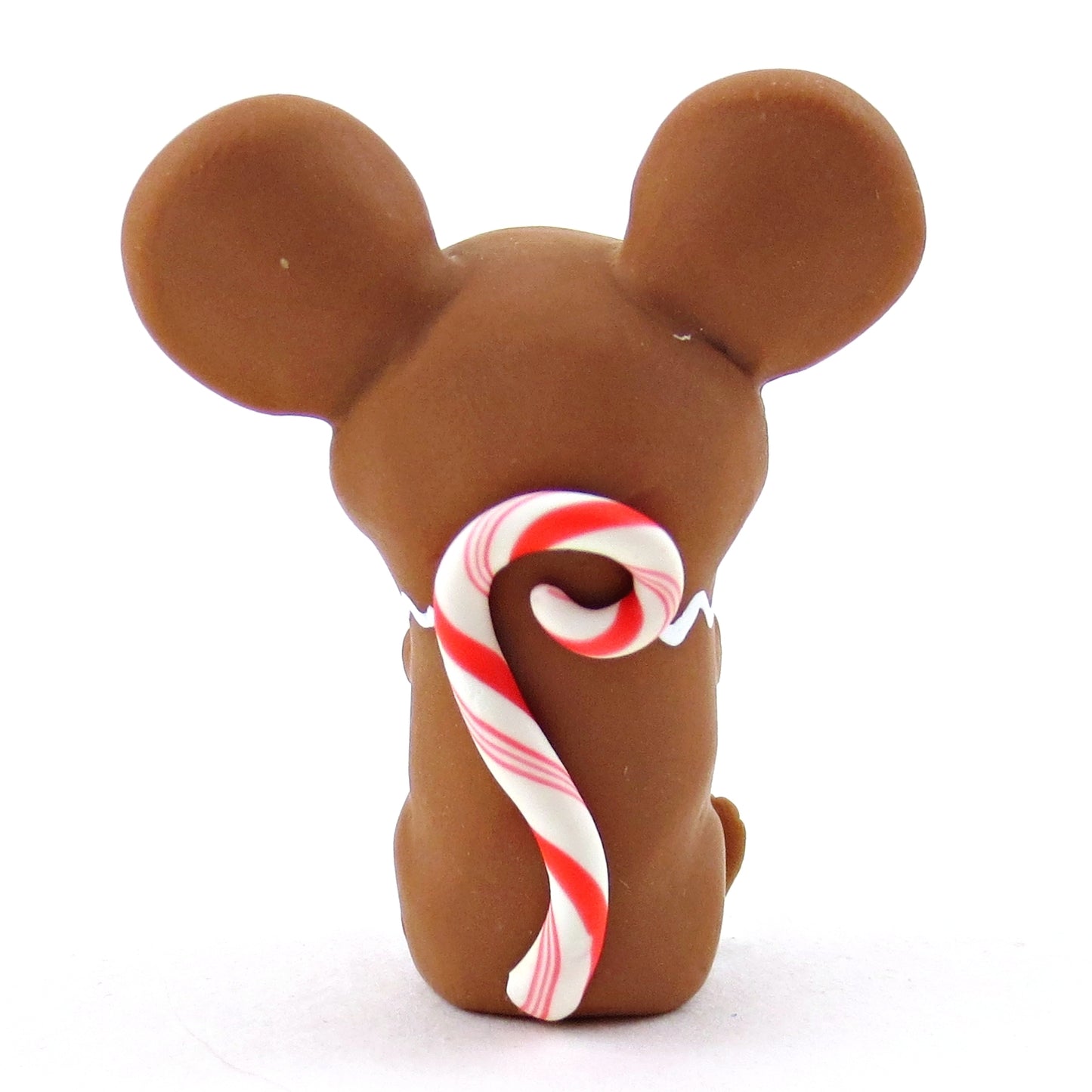 Gingerbread Mouse Figurine - Polymer Clay Christmas Collection