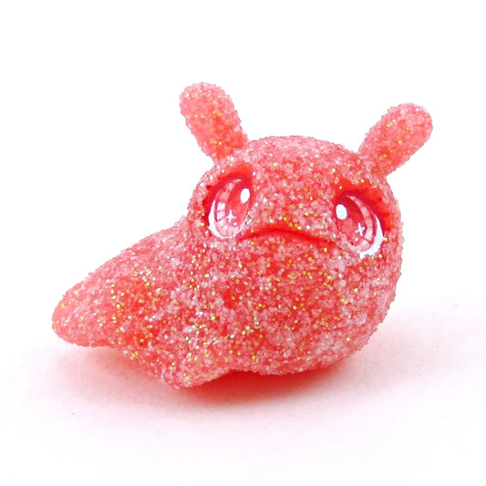 Red Gumdrop Slug Figurine - Polymer Clay Christmas Collection