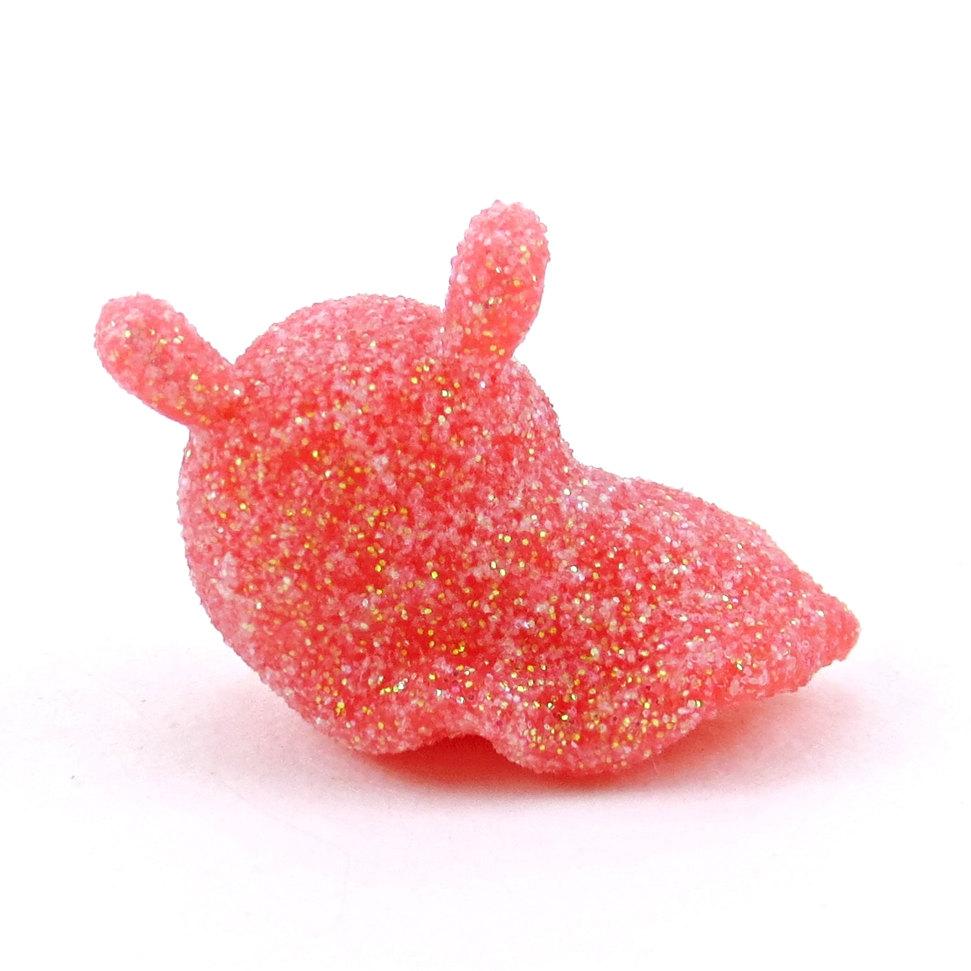 Red Gumdrop Slug Figurine - Polymer Clay Christmas Collection