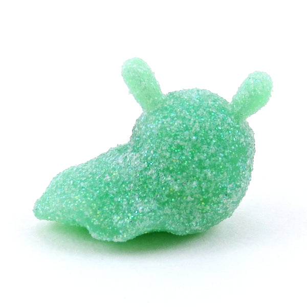 Green Gumdrop Slug Figurine - Polymer Clay Christmas Collection