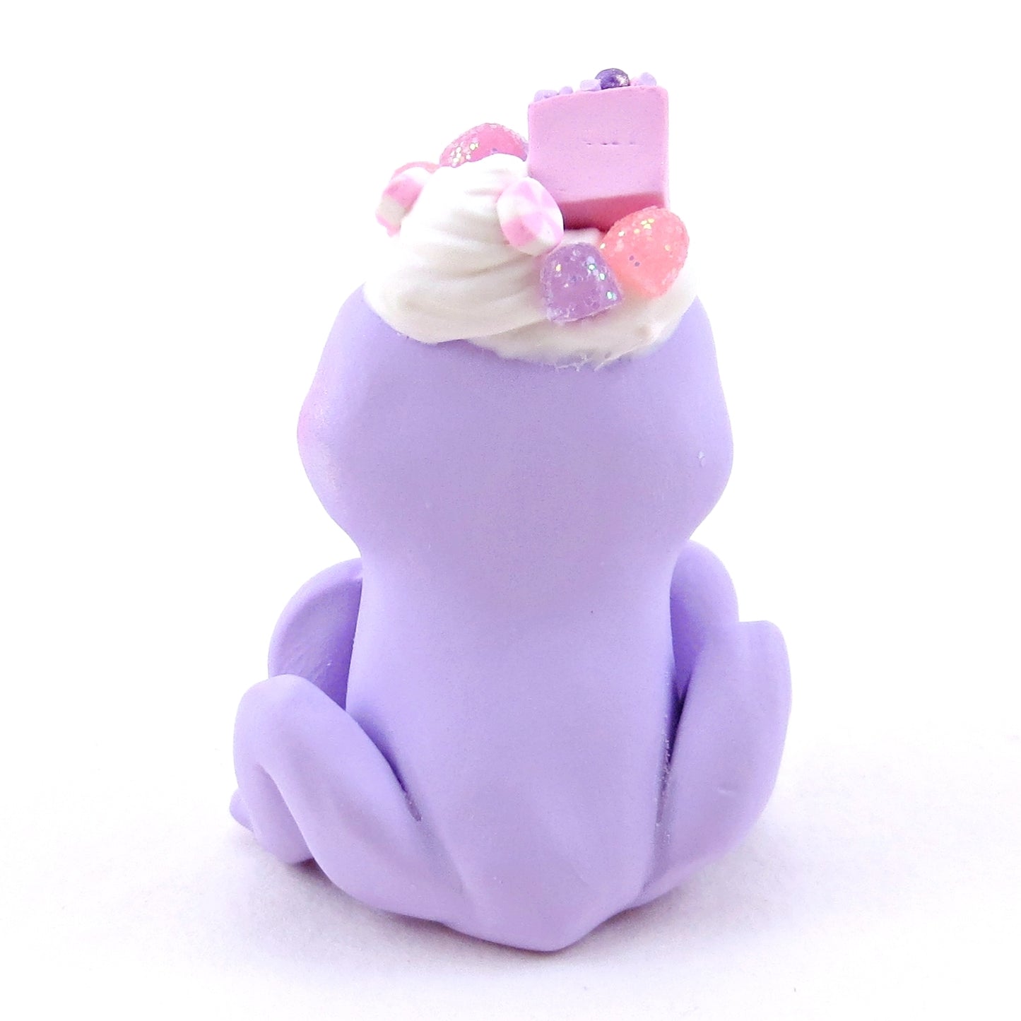 Sugarplum Frog Figurine - Polymer Clay Christmas Collection