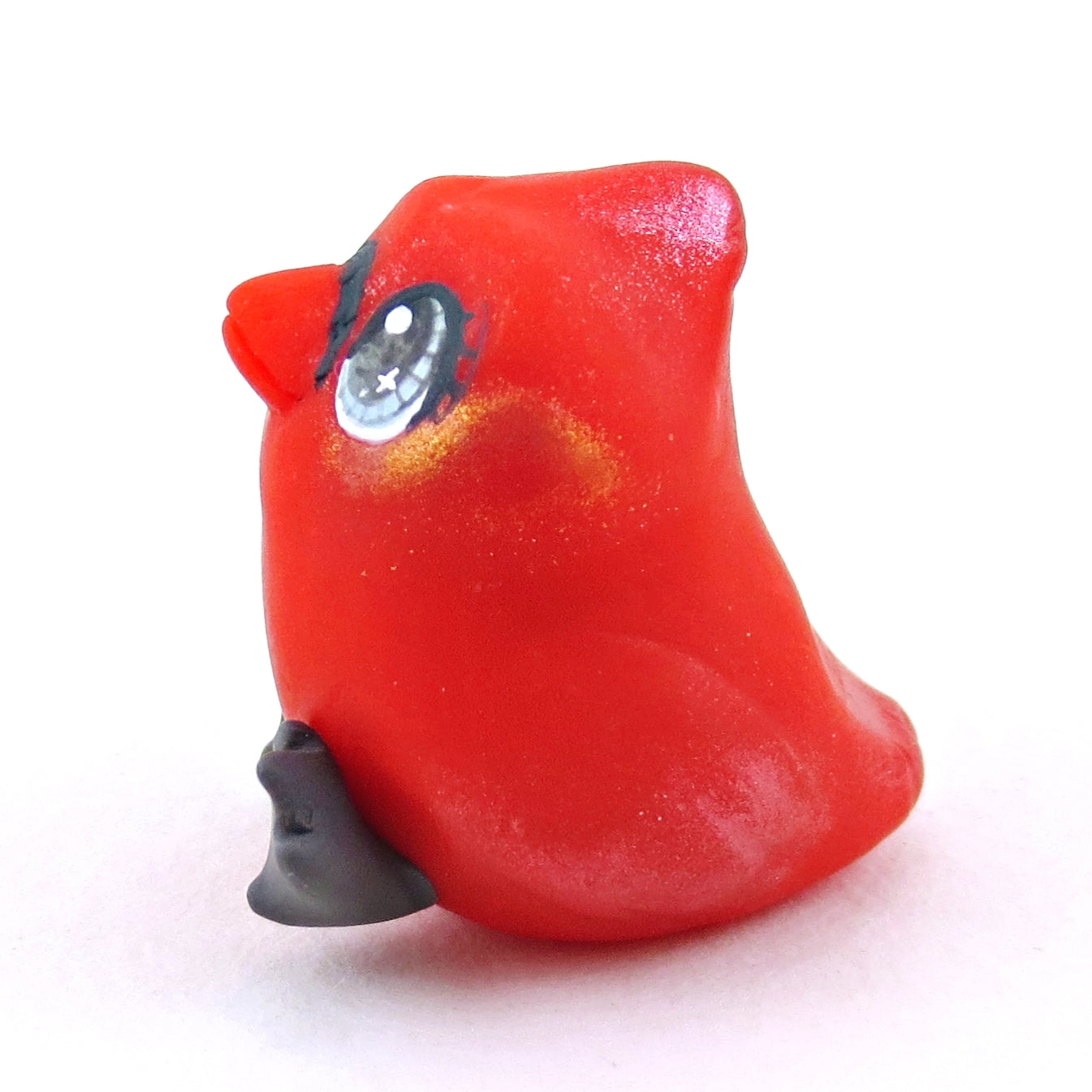 Red Cardinal Bird Figurine - Polymer Clay Christmas Collection