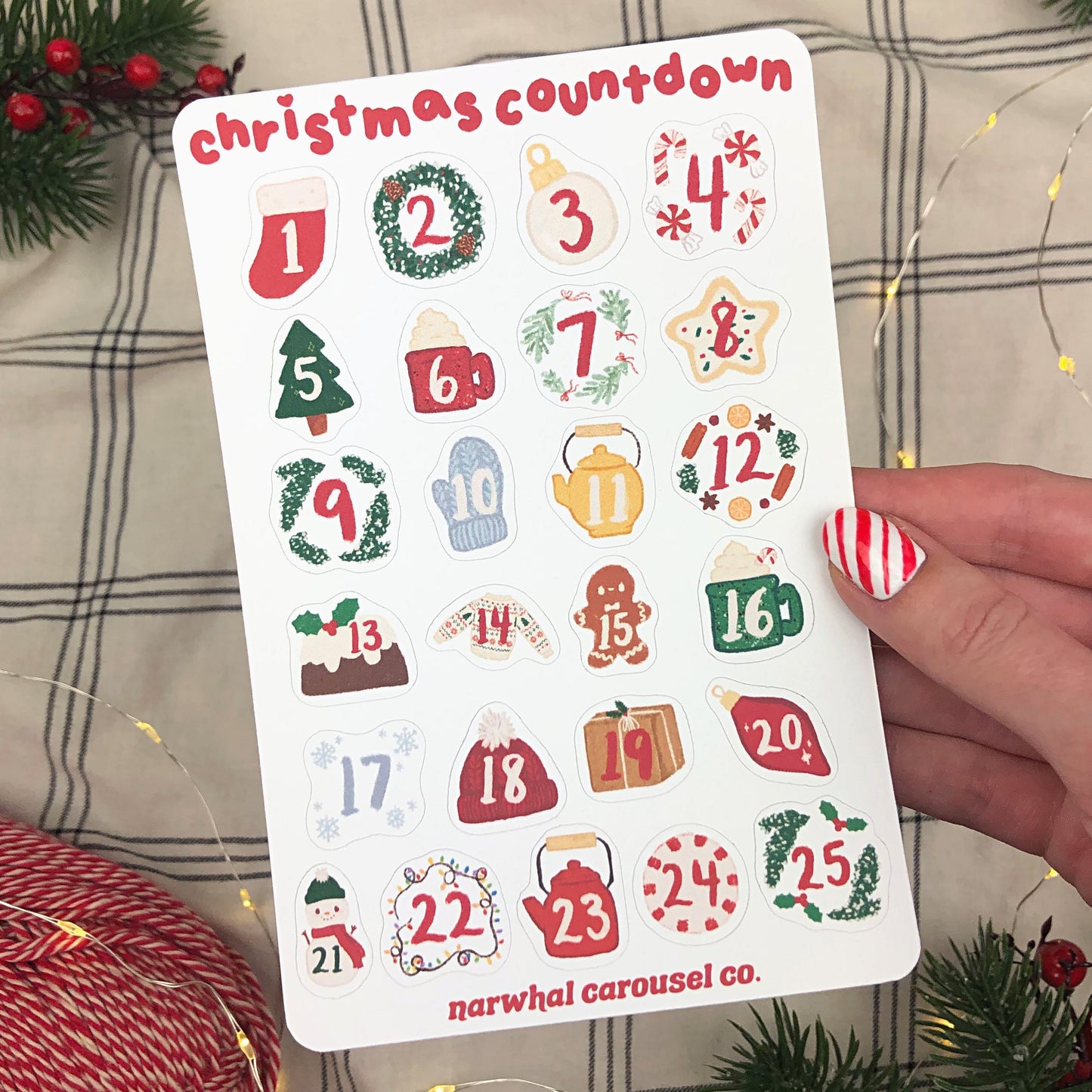 Christmas Countdown Sticker Sheet