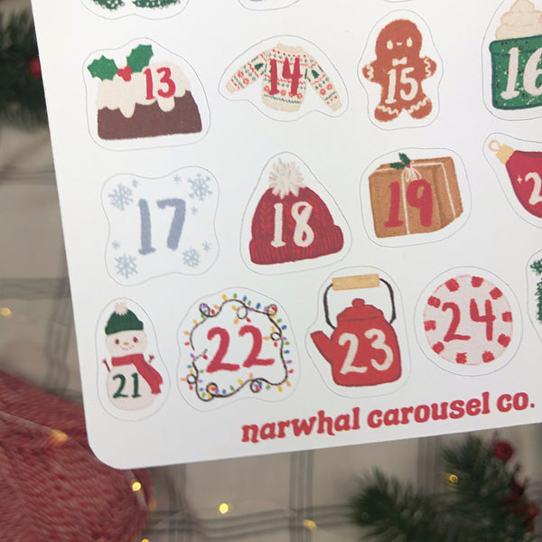 Christmas Countdown Sticker Sheet
