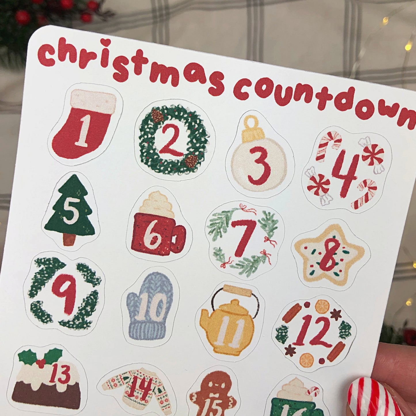 Christmas Countdown Sticker Sheet