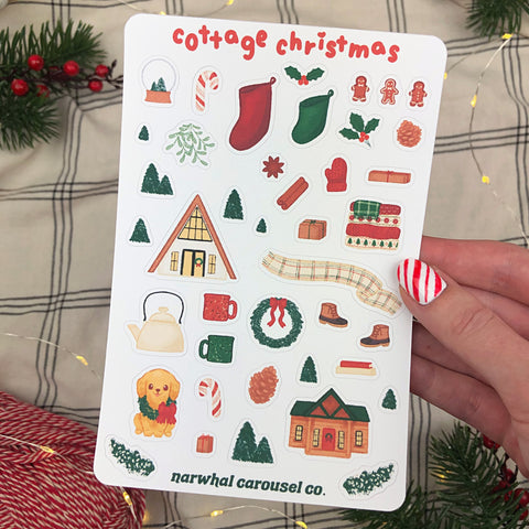 Cottage Christmas Sticker Sheet