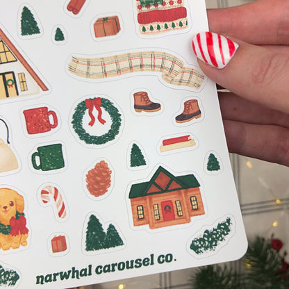 Cottage Christmas Sticker Sheet