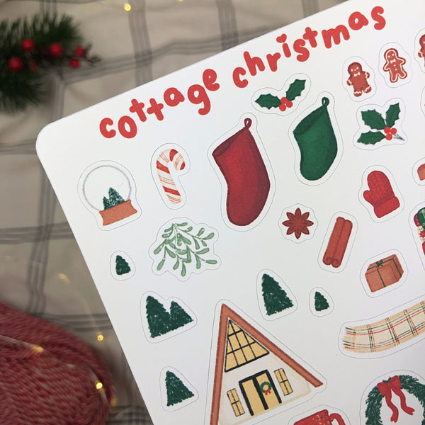 Cottage Christmas Sticker Sheet
