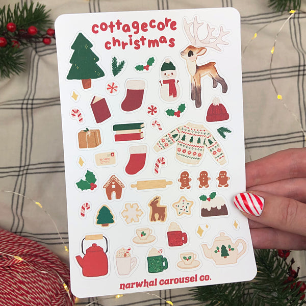 Cottagecore Christmas Sticker Sheet