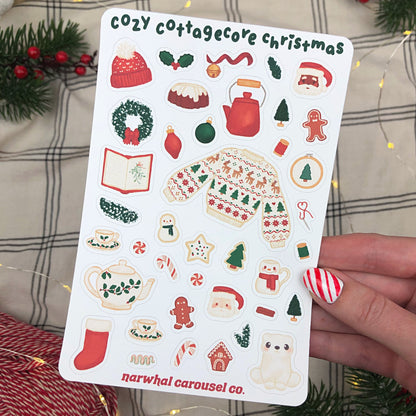 Cozy Cottagecore Christmas Sticker Sheet