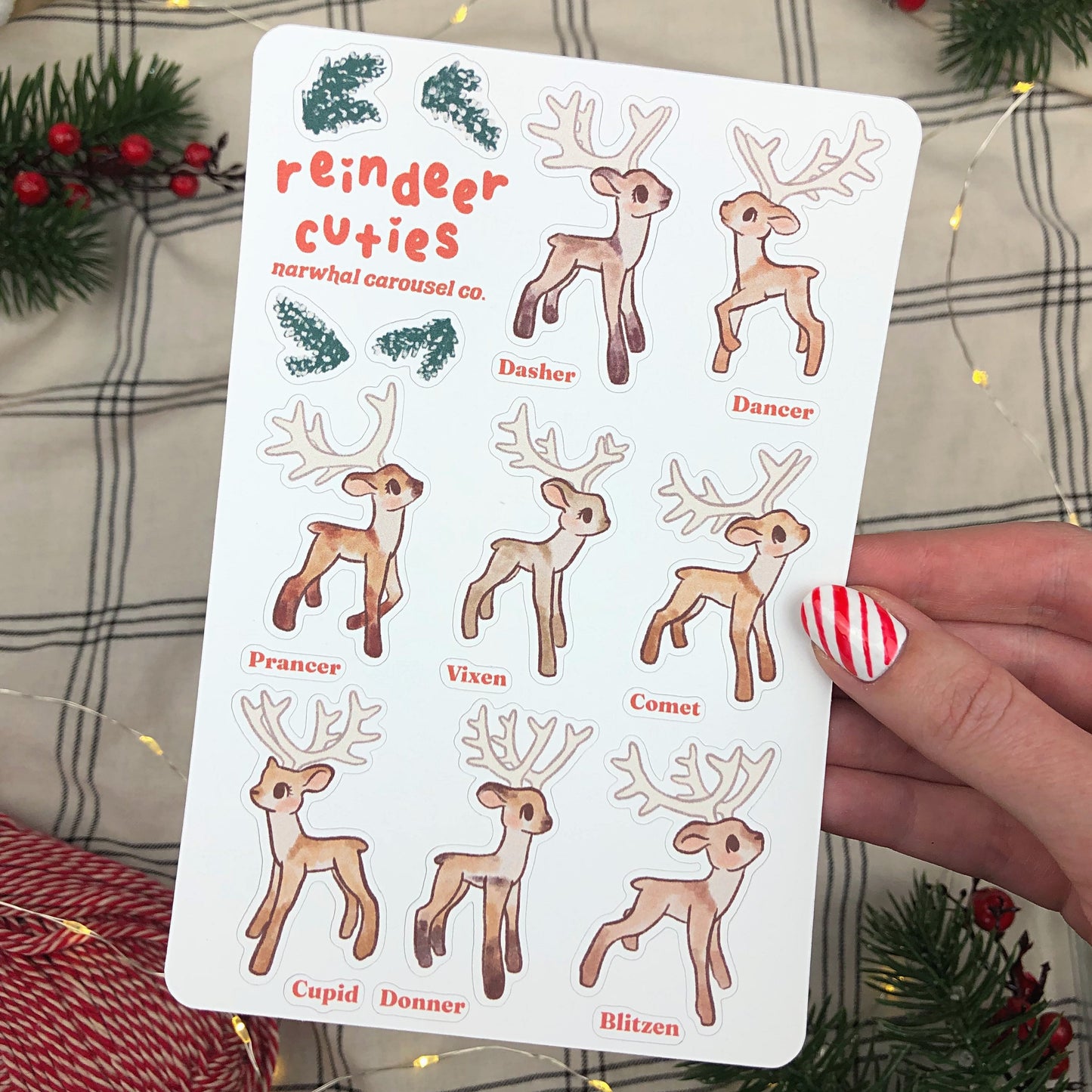 Reindeer Cuties Sticker Sheet