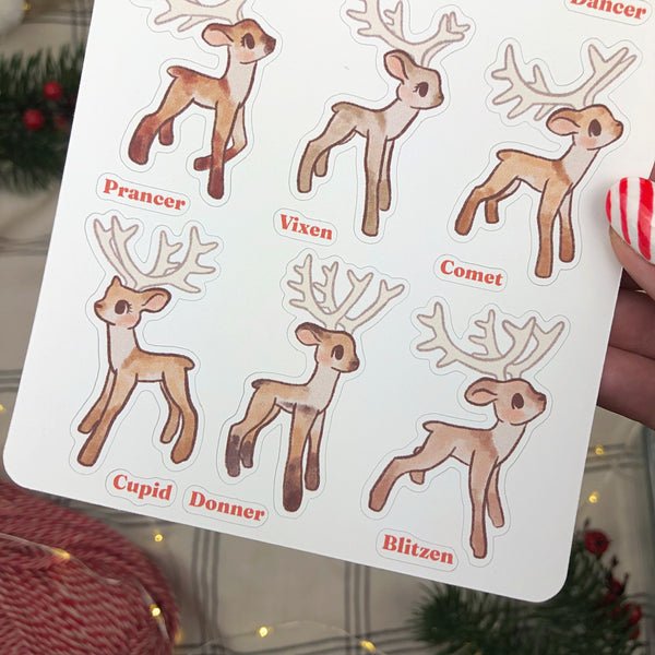 Reindeer Cuties Sticker Sheet