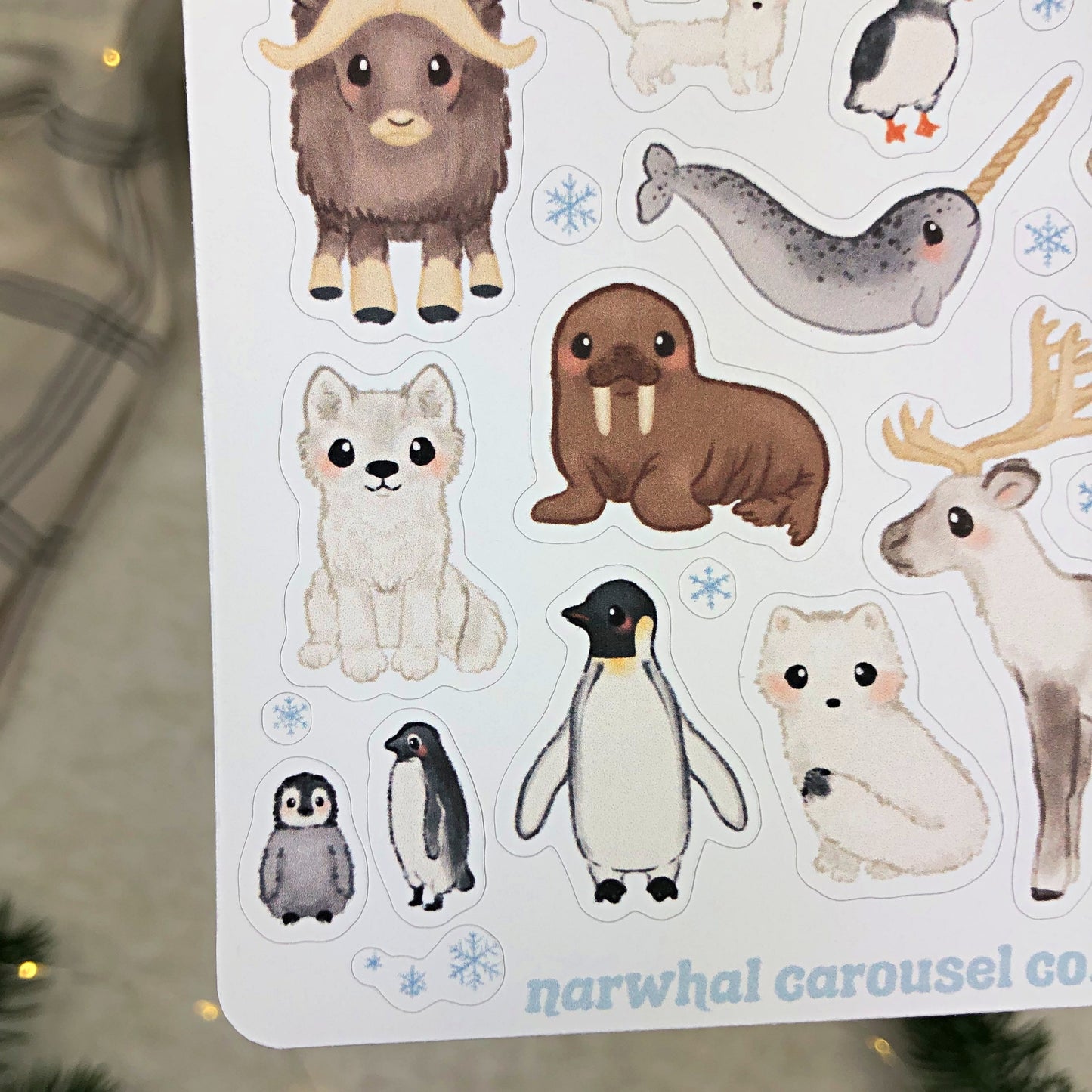 Arctic and Antarctic Animals Sticker Sheet