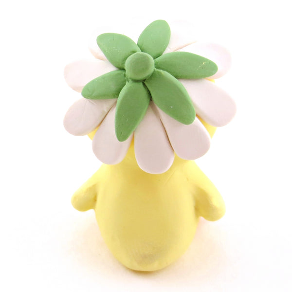 Daisy Hat Duckling Figurine - Polymer Clay Cottagecore Animals