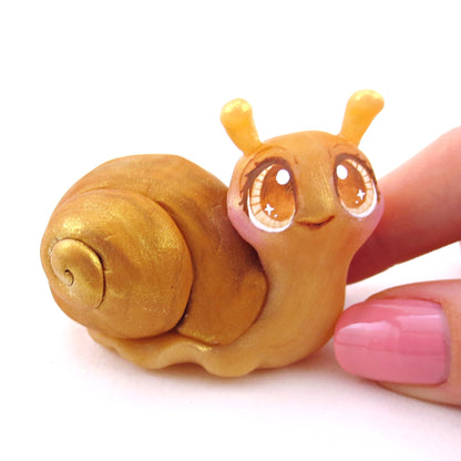 Chonky Snail Figurine - Polymer Clay Cottagecore Animals