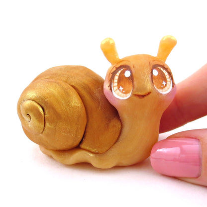 Chonky Snail Figurine - Polymer Clay Cottagecore Animals