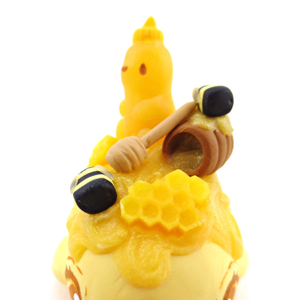 Honey Narwhal Figurine - Version 1 - Polymer Clay Cottagecore Animals