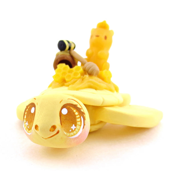 Honey Turtle Figurine - Polymer Clay Cottagecore Animals