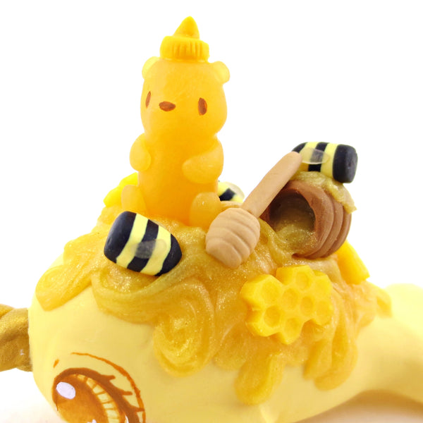 Honey Narwhal Figurine - Version 2 - Polymer Clay Cottagecore Animals