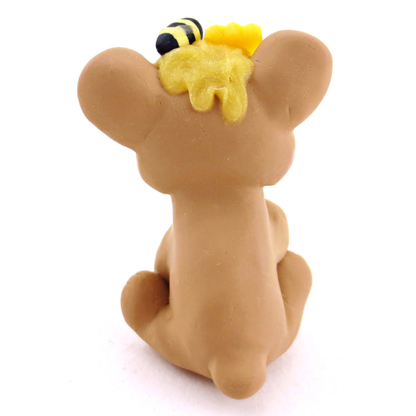 Medium Brown Honey Bear Figurine - Polymer Clay Cottagecore Animals