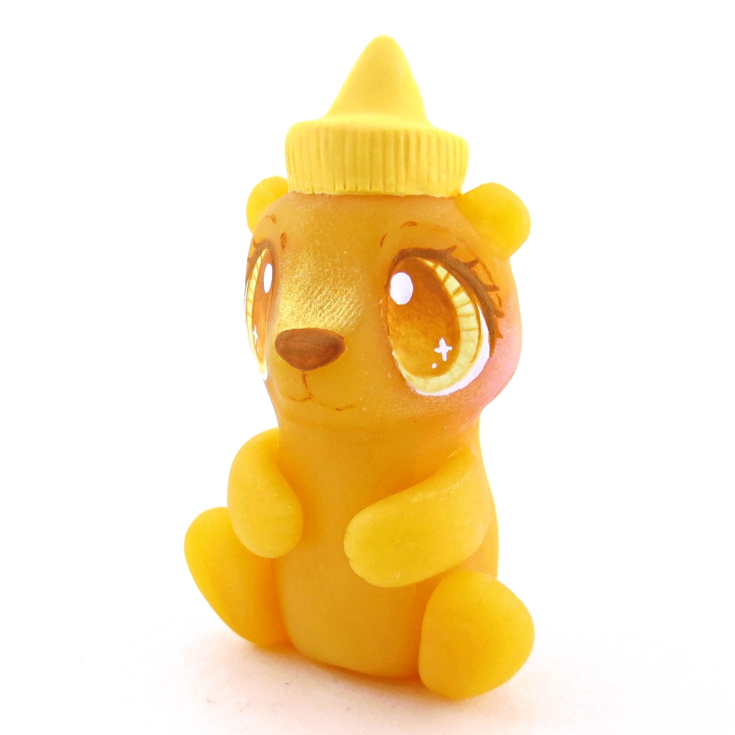 Honey Bear Bottle Figurine - Version 2 - Polymer Clay Cottagecore Animals