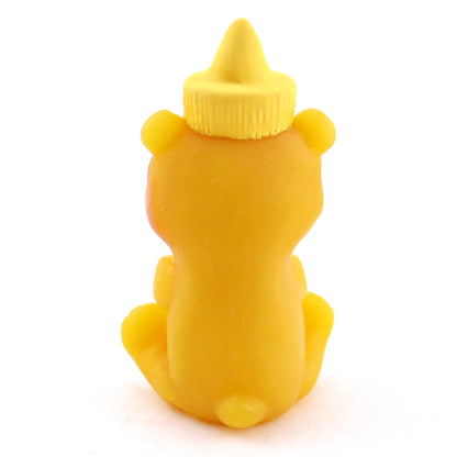 Honey Bear Bottle Figurine - Version 2 - Polymer Clay Cottagecore Animals