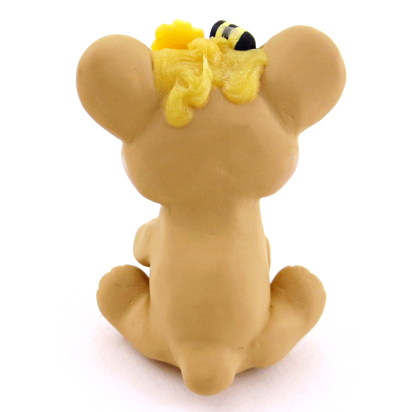 Soft Brown Honey Bear Figurine - Polymer Clay Cottagecore Animals