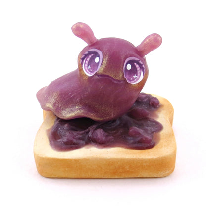 Blackberry Jam Slug Figurine - Polymer Clay Animals Cottagecore Fruit Collection