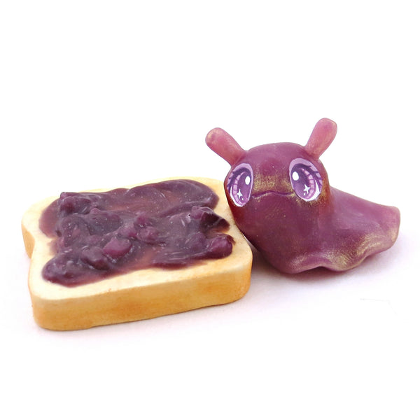 Blackberry Jam Slug Figurine - Polymer Clay Animals Cottagecore Fruit Collection