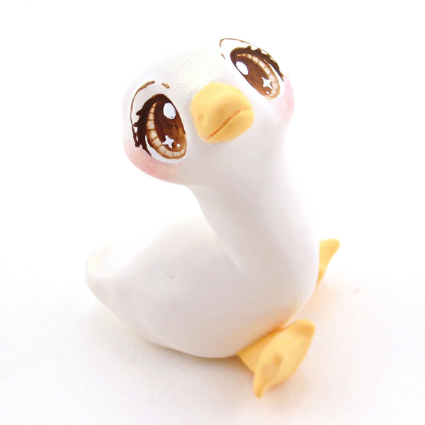 Goose Figurine - Polymer Clay Cottagecore Spring Animal Collection