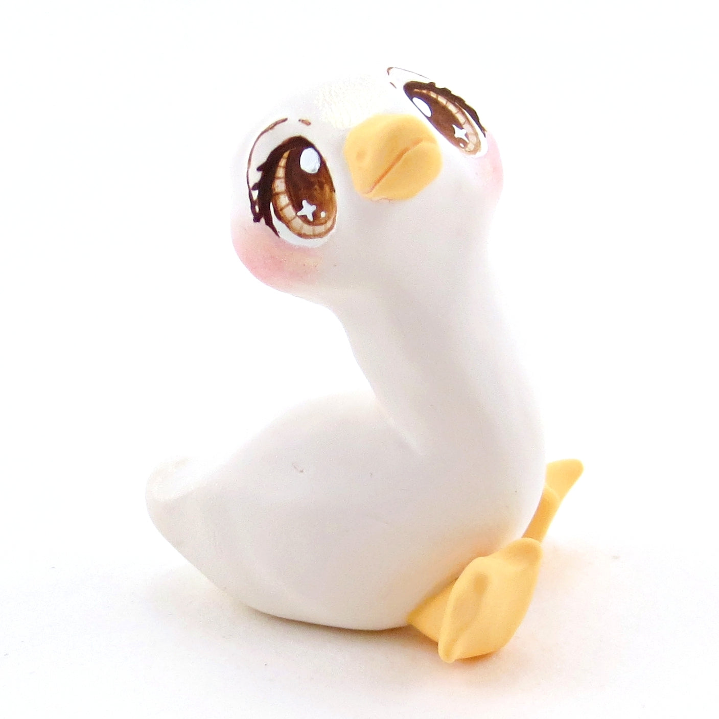 Goose Figurine - Polymer Clay Cottagecore Spring Animal Collection