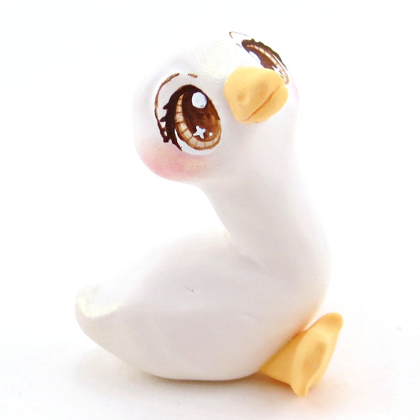 Goose Figurine - Polymer Clay Cottagecore Spring Animal Collection