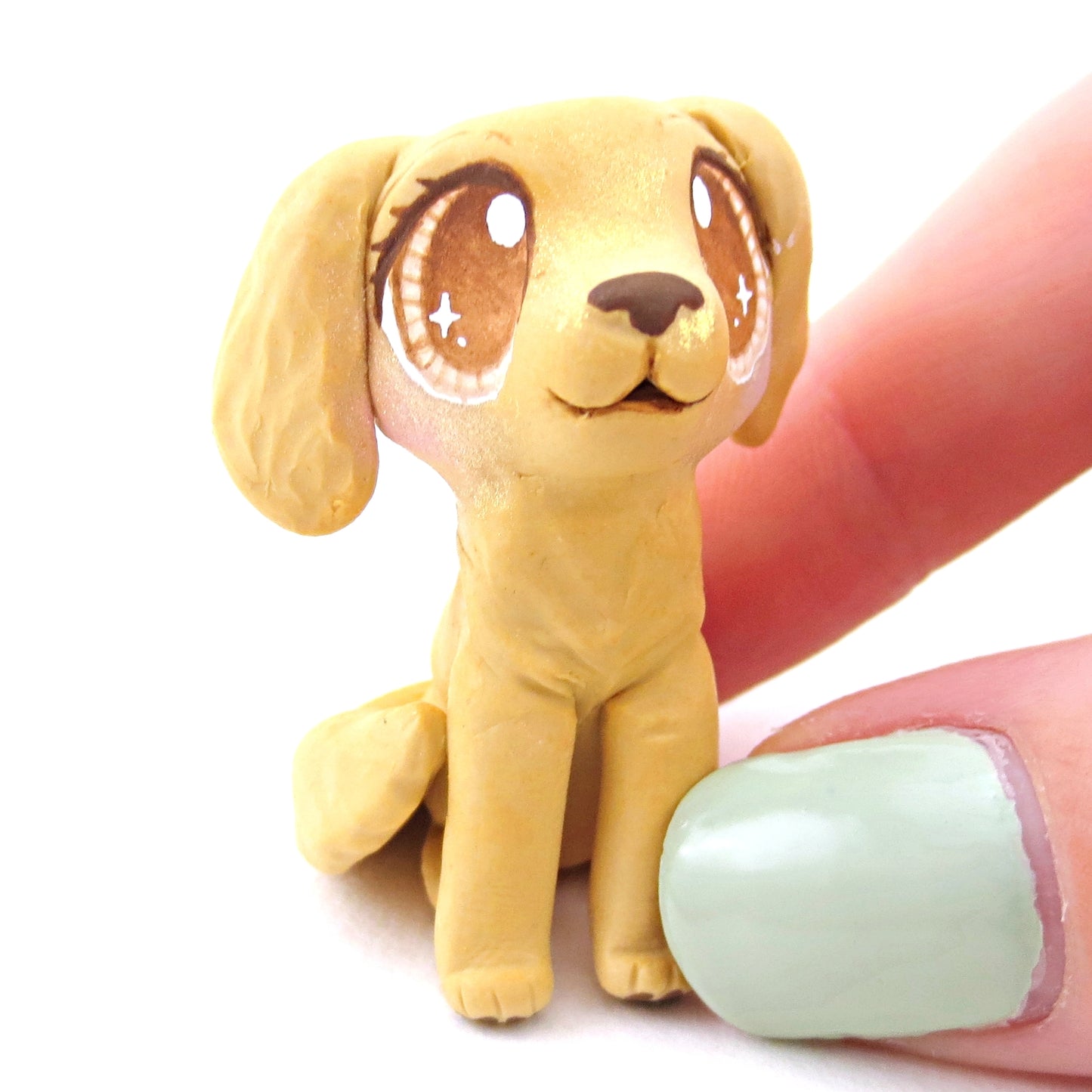 Golden Retriever Dog Figurine - Polymer Clay Dog Collection